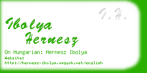 ibolya hernesz business card